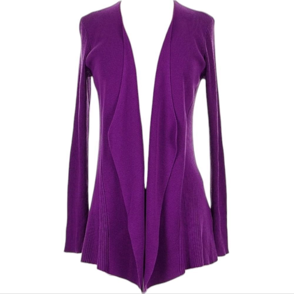 Eileen Fisher Petites Silk Cotton Blend Cardigan Bright Purple Size PS